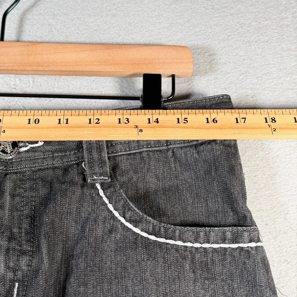 Vintage Southpole‎ Premium Men's Dark Wash Embroidered Jeans Size 34 Relaxed Fit
